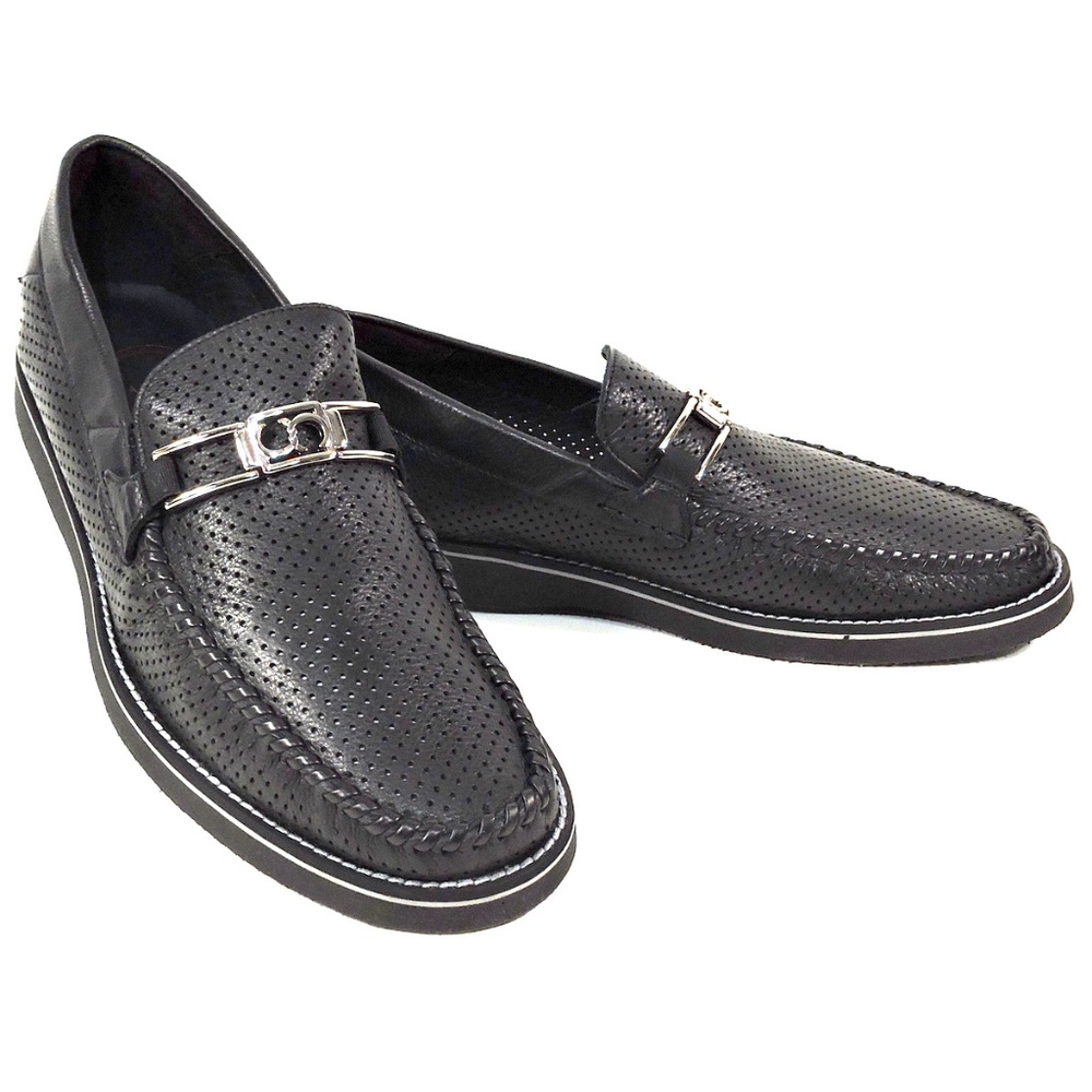 CASADEI 🇮🇹 MEN'S BLACK SOFT LEATHER COMFORT SUMMER LOAFERS